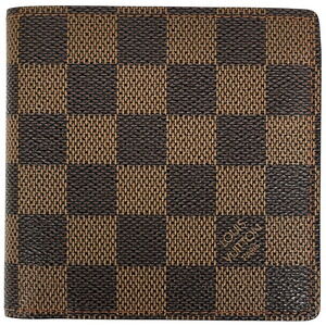 Louis Vuitton Porte Bie Carte Monet Bi fold Wallet Damier Brown